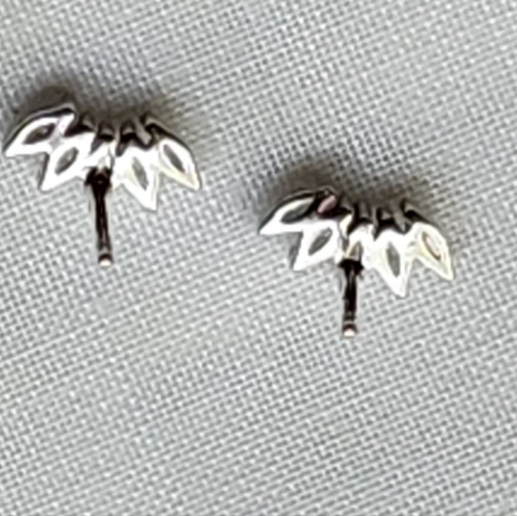 Sterling and Cz Stud Earrings - Picture 5 of 10